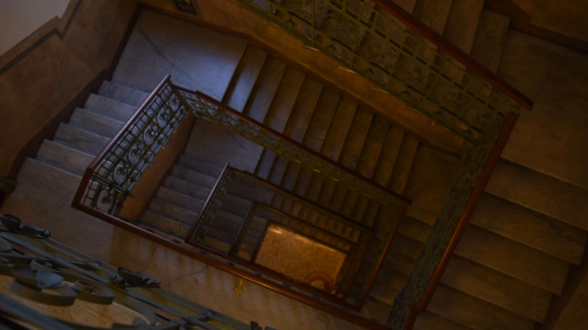 Spiral staircase seen from above