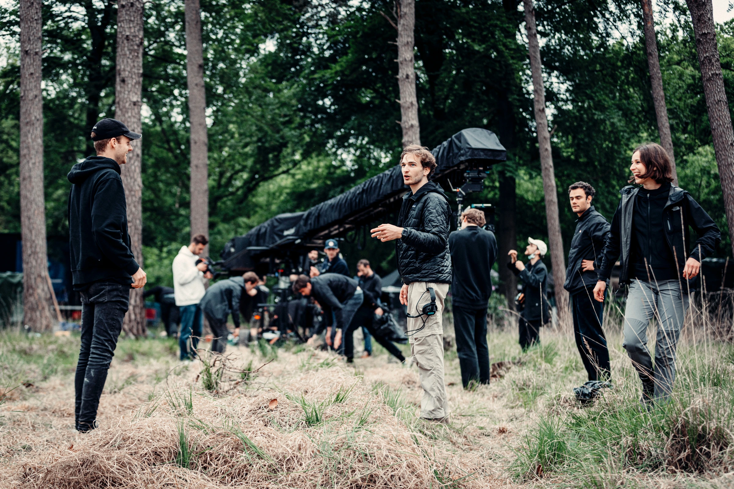 The crew preparing the forest performance