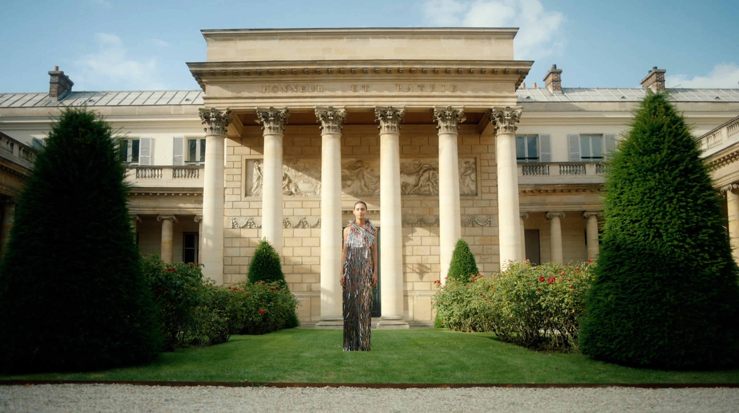NATAN couture in a Parisian garden