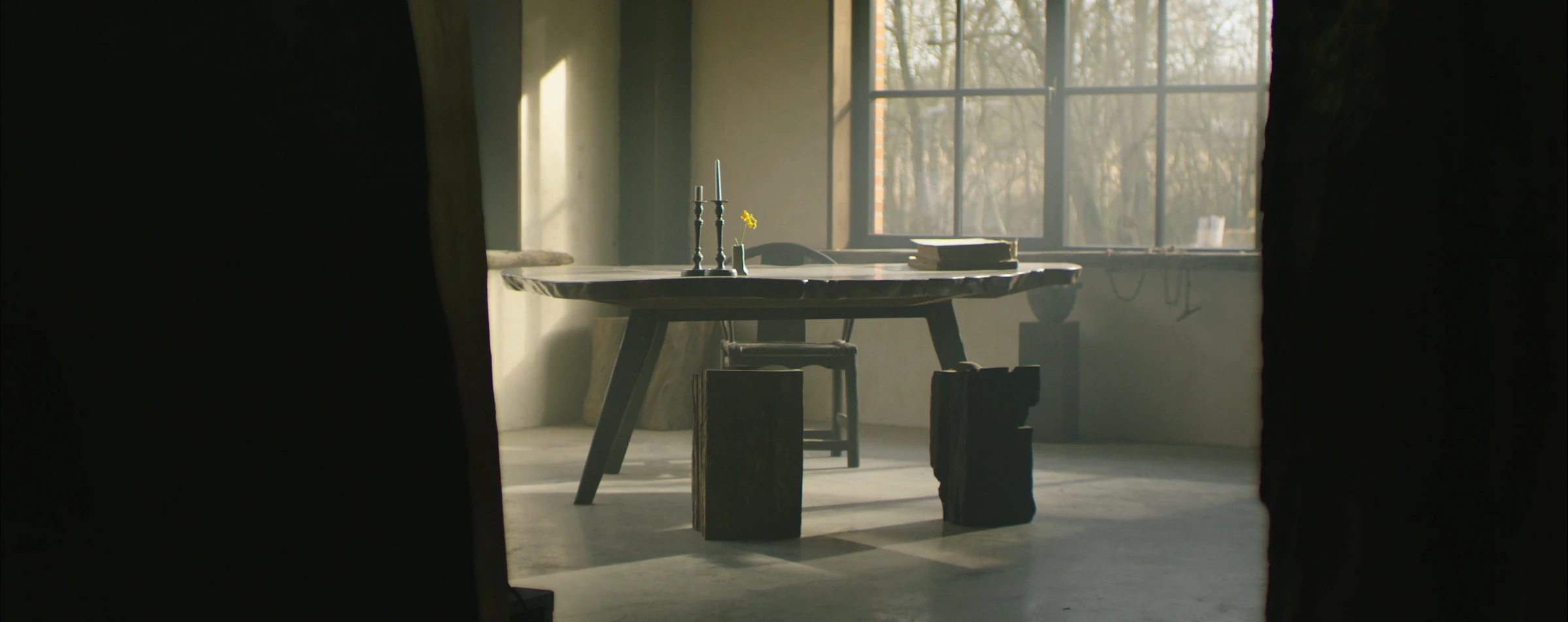 Workbench by the workshop window